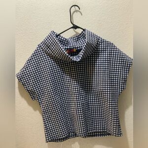 Isle by Melis Kozan blue White ‎ top Size Small